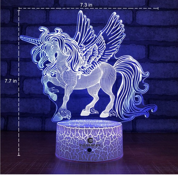 easuntec Unicorn🦄Night Lights💡w Remote & Smart Touch 7🌈+16 Colors Changing - Picture 6 of 7